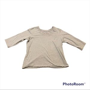 Sport Savvy Essentials gray scoop neck top